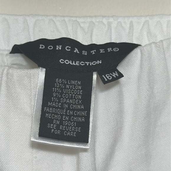 Doncaster Women’s Plus Size Linen Blend Coastal Grandma Resort Wear Pants 16W - Picture 8 of 8